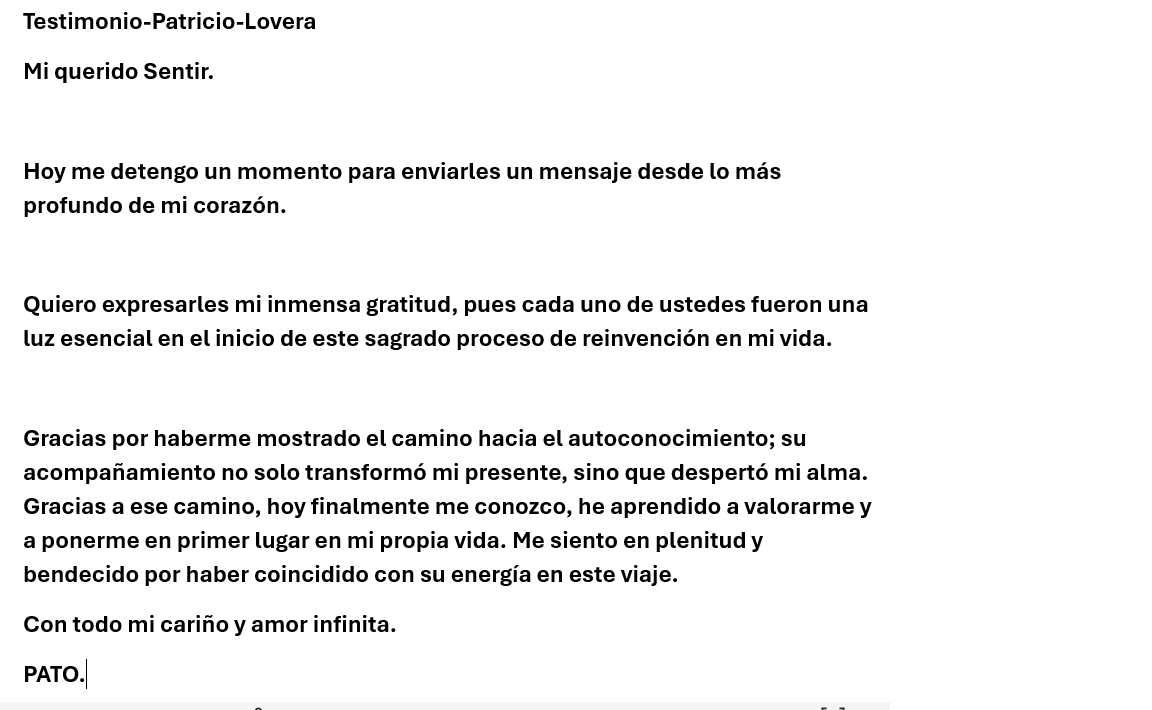 Testimonio de Patricio Lovera